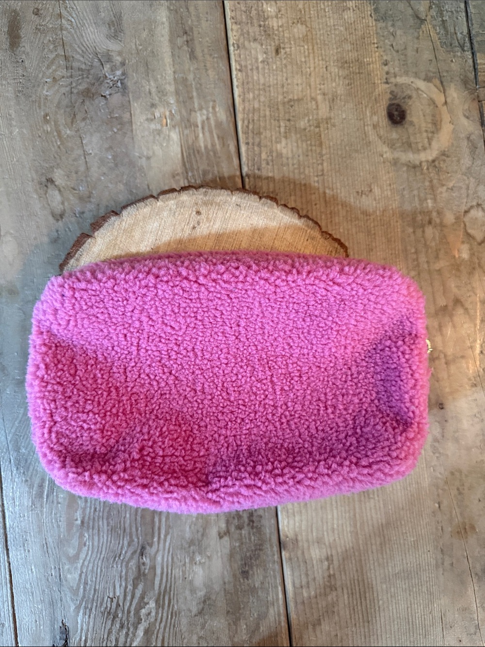 Sephora Pink Sherpa Cosmetic Pouch